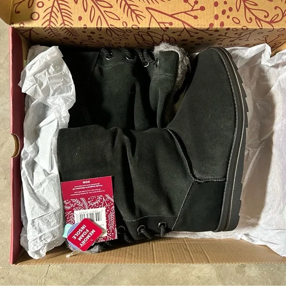 Women's Black Suede MUK LUKS Ziggy Rodeo Boots size 8 - Picture 9 of 9